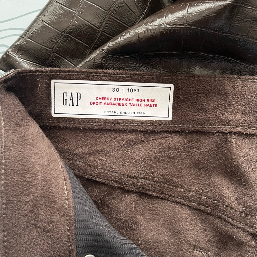GAP Brown Faux Leather Pants